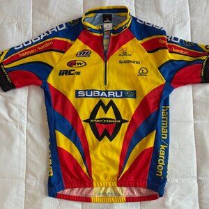 De Marchi Subaru Cycling Jersey Men Medium Gary Fisher Pullover Zip Biking Italy
